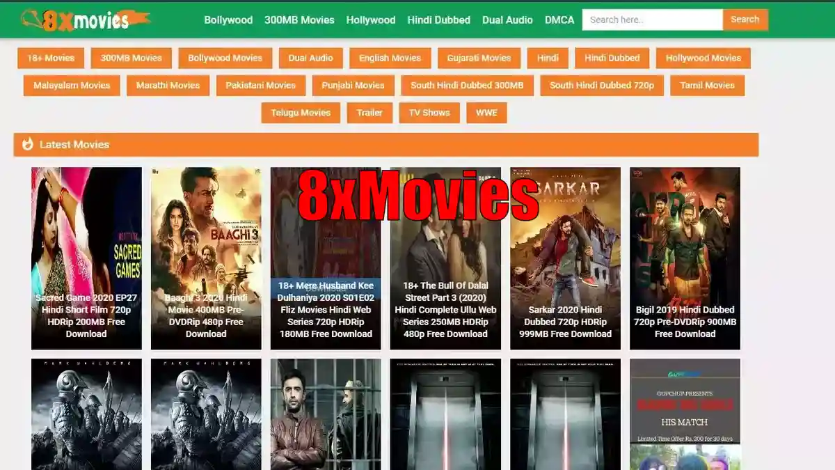8xMovies - South Hindi Dubbed Movies Download Site - HaraamKhor